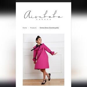 Aisabobo Emma Fuchsia Pink Kids Dress